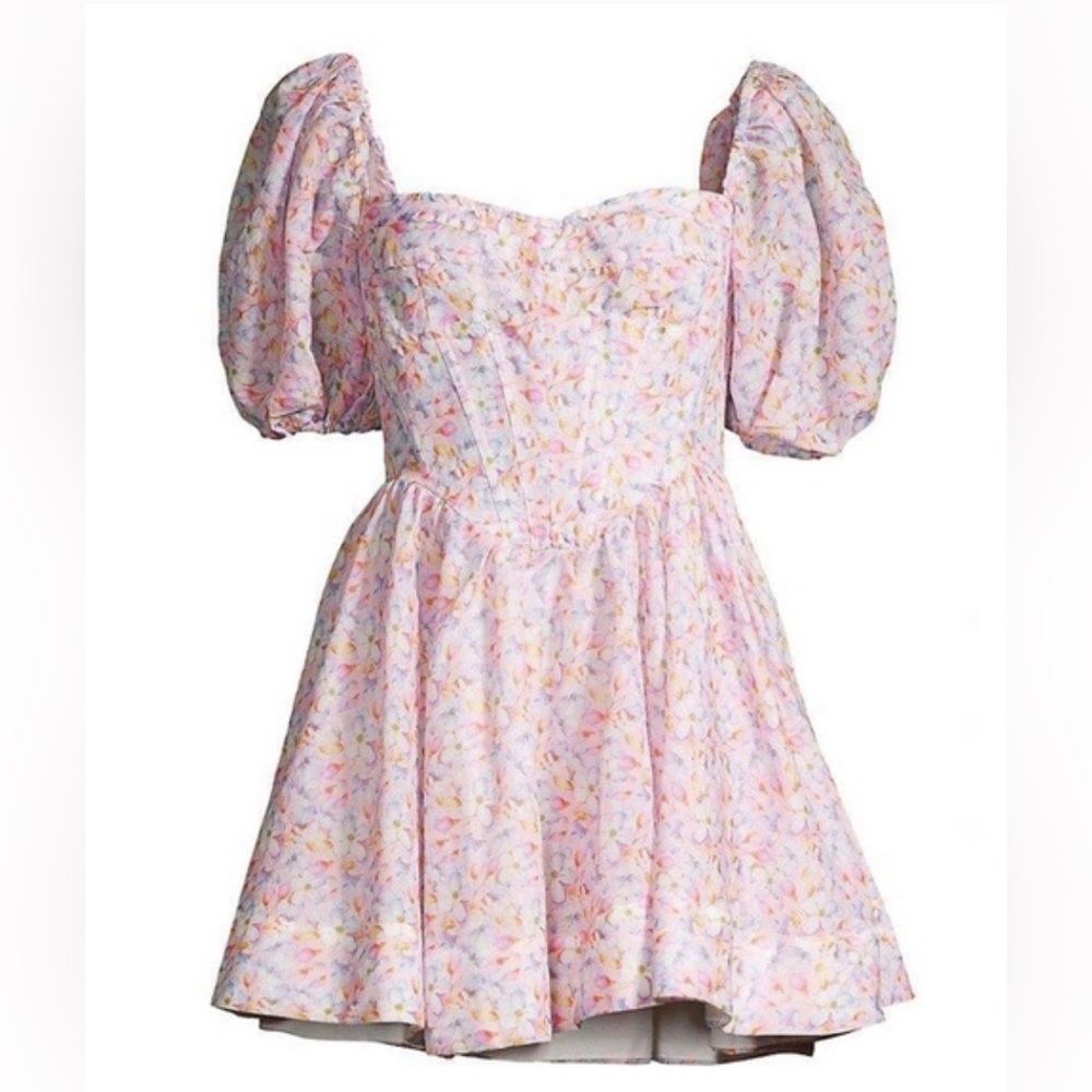 Bardot Pink/Purple Corset Mini Dress